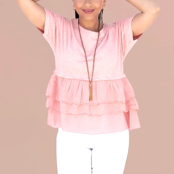 EVY’S TREE The Marcia Ruffle Peplum Top - Picture 4 of 10